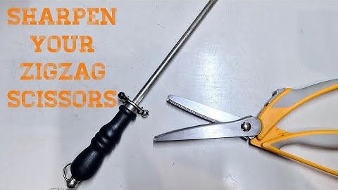 Sharpen your zigzag scissors (pinking shears)