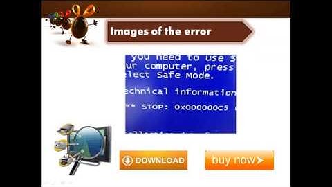 How to remove driver error 0x000000C5