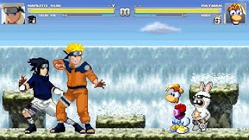 AN Mugen Request #215: Naruto Kun & Sasuke Kun VS Rayman & Rabbid