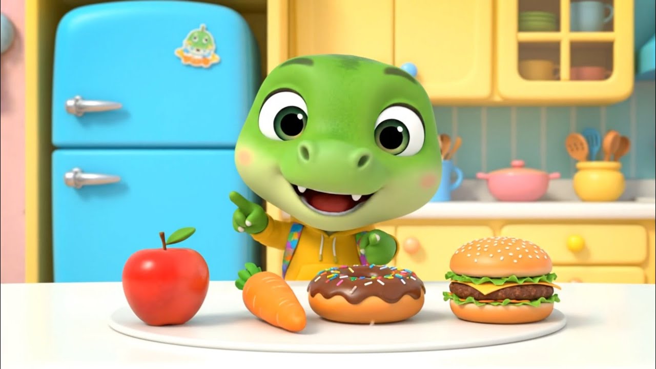 Find the Healthy Food with Baby Gator 🐊🥕 | Kids Learning Game