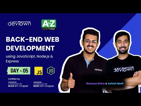 [LIVE] DAY 05 - Backend Web Development using JavaScript, Node.js and Express | COMPLETE in 7 - Days