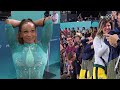 Team Brazil gymnasts watch Rebeca Andrade winning gold!