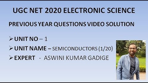 UGC NET June 2019 Electronic science (1/20)