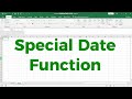 Special Date Functions Excel.