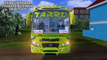 TABBU Kerala Private Bus Mod In Bus Simulator Indonesia - Bussid Bus Mod - Bussid Car Mod - Bussid