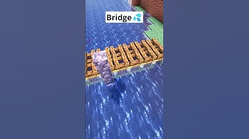 Minecraft Easy Bridge Design💦 #shorts