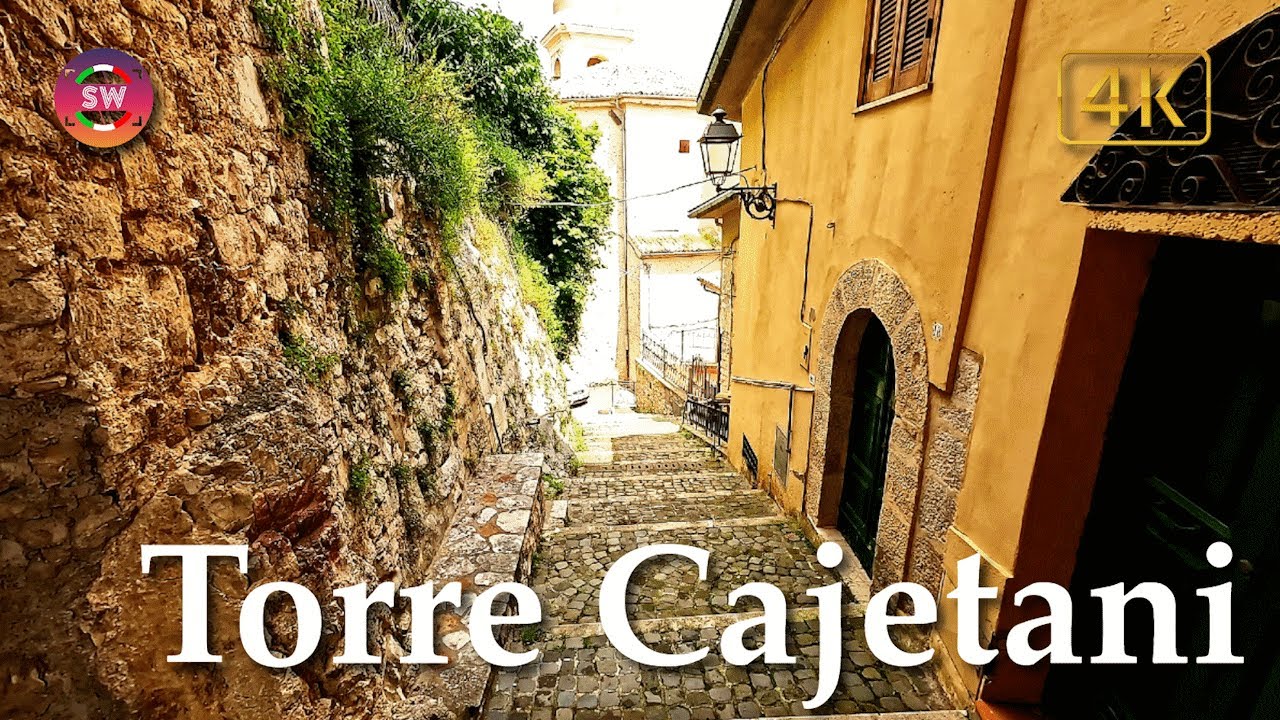 Torre Cajetani (Lazio), Italy【Walking Tour】History in Subtitles - 4K