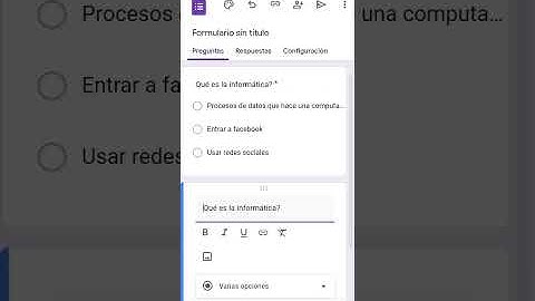 Creación de Cuestionario o exámen 