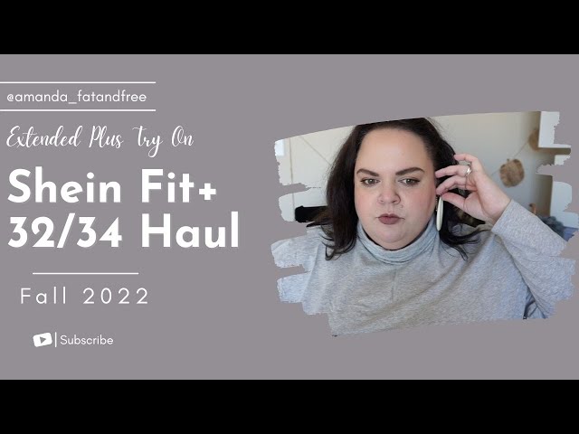 Shein Fit+ 32/34 Try On, Extended Plus Size Review, amanda_fatandfree