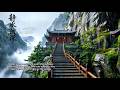 Fall Asleep Fast 🌧️ Peaceful Rain at Ancient Chinese Temple | Calm Traditional Music for Sleep