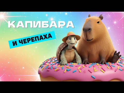 КАПИБАРА И ЧЕРЕПАХА 🐹🐢 МУЛЬТФИЛЬМ ПРО КАПИБАРУ И ПОНЧИКИ🍩✨