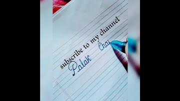 write a name "palak Chaudhri"cursive writing kaise likhe.#calligraphycursive#shortscursive #trending