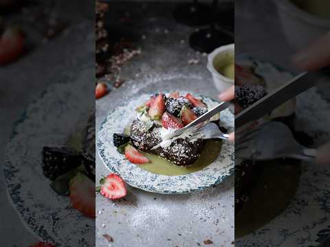 Chocolate Brioche French Toast with Pistachio Sauce ❤️🎄 #food