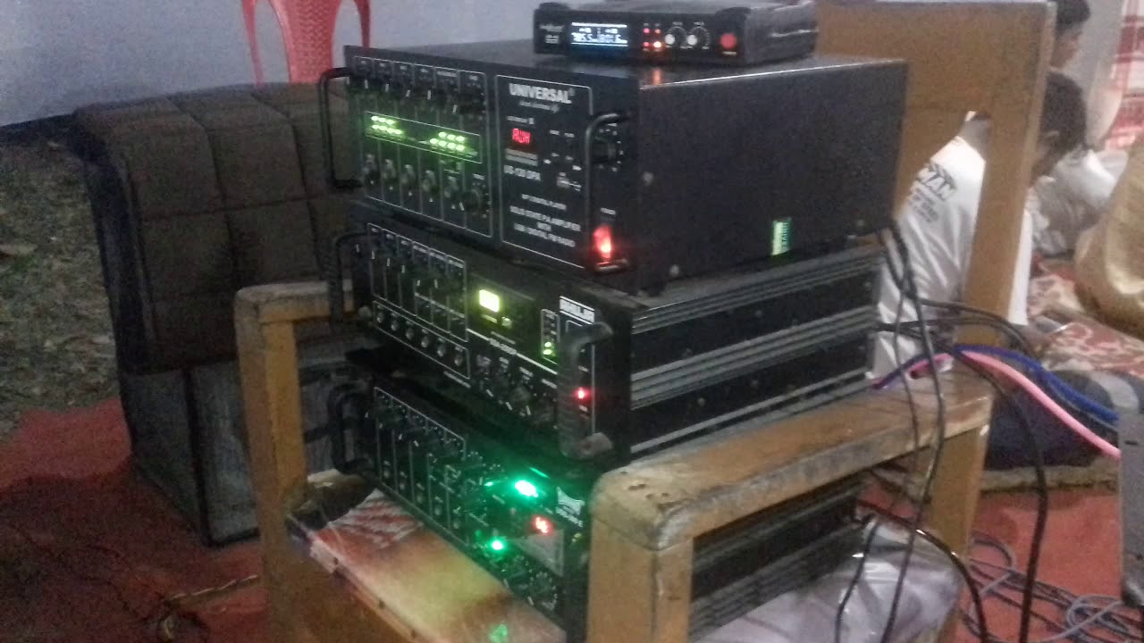 Live Sound Setup...Ahuja Amplifier & Ahuja Speaker Box, Mixer, Mic