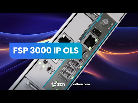 FSP 3000 IP OLS - video from ADVA Optical Networking