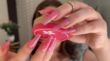 fast not aggressive tapping for asmr #10 (pink objects) (no talking)