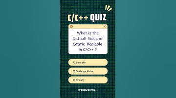 Default value of Static Variable in C/C++ | Interview Question #cpp #cprograming #code #programming
