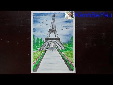 Video Vẽ tháp Eiffel - Vẽ tranh sáp dầu;Drawing Eiffel tower... - youtube