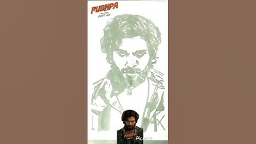 ALLUA ARJUN STENCIL  DRAWING || 😎 #shorts #alluarjun #youtubeshorts #pushpa #drawing