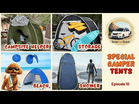 Tents in the SolarVanQuest Toyota Sienna camper build