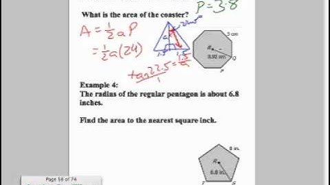 Section 11.6: Area of Regular Polygons
