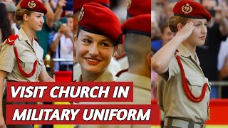 Princess Leonor Of Spain Attended A Church Service In Military Uniform At The Pilar Cathedral