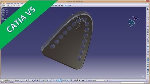 5.8 Ironing plate - Catia v5 Training - User pattern - Pattern along path - Parabola