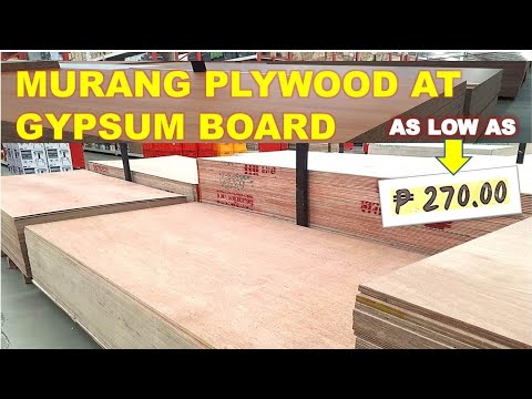 BILIHAN NG MURANG PLYWOOD, GYPSUM BOARD AT