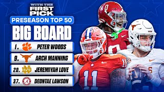 Unveiling the 2026 NFL Draft Preseason BIG BOARD! | Who are the Top 50 College Football Prospects? 👀
