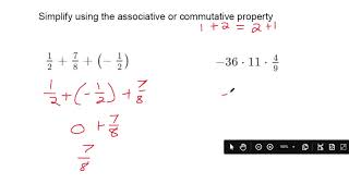 simplify using the associative and commutative properties