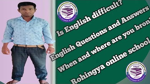 English Questions and Answers explained in the Rohingya language