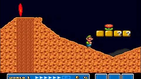 SMB3 for Super Mario All-Stars Custom Level #344 - Fire Mountain