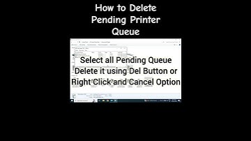 How to Delete Pending Print Queue in Windows #printer #pendingprint