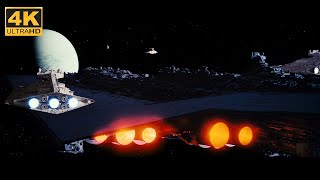 4K Star Wars Ep.V - Empire Strikes Back: Intro to Imperial Fleet \& Executor \/ Arrival At Hoth