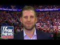 Eric Trump talks to Fox News from inside Tulsa rally site