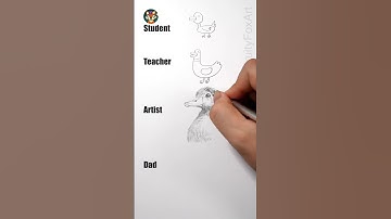 Daddy vs Artist the best duck drawing goes to … how to draw a duck with pencil