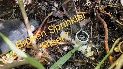 How to Remove a Broken Sprinkler Riser Easy as Pie