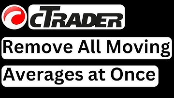How to Remove All Moving Averages at Once in cTrader - Easy to Follow