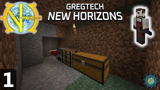 GregTech: New Horizons #1  Long Journeys Start With Punched Trees
