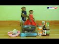 Master Chef Assistant Monkey KAKO & LUNA Cooking Fried Rice With Egg Recipe