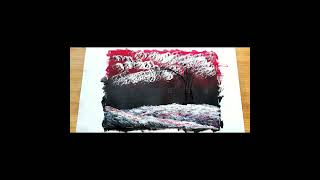 Time-Lapse Painting 2 Short - Drawing trees, grass and branches #painting #landscapepainting