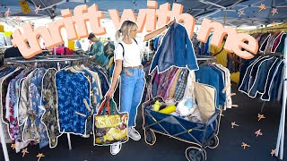 COME THRIFT WITH ME AT THE ROSE BOWL FLEA MARKET | BIG over $200 try on thrift store haul