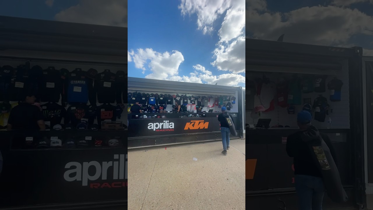 Check out the “Discount” T-shirt booth at COTA! Which rider’s shirt are you buying first? 🧐 #motogp