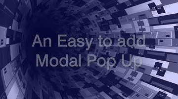 How to add a Modal Pop Up in Mobirise