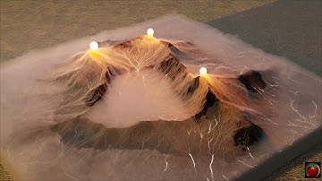 High poly terrain - Fluid simulation - Manta flow