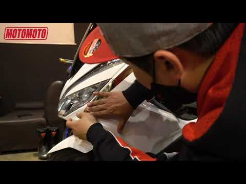 [모토모토] PCX 혼다 금장데칼 만드는과정과 붙이는방법 (pcx gold decal)