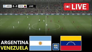 🔴LIVE : Argentina vs Venezuela | International Friendly Football Match 2025 | PES 21 Simulation