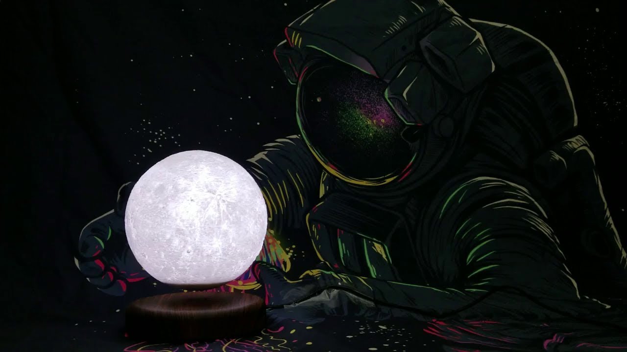Levitating Moon Lamp: Hi-Tech Lunar Magic - YouTube