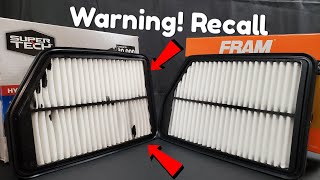 DO NOT USE Supertech or Fram Air Filter?