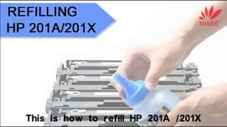 How to Refill HP 201A, 201X Cartridges for M252, M252dw, M277, M277dw Printers